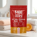 Meeoow Club 10 Min Painless Body Wax – Orange Hair Removal Powder for Smooth Skin – 100g - Image 4