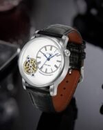 Men’s Watch Analog Leather Wrist Watch – Elegant Quartz Watch with Double Strap & 3ATM Waterproof ( Random Color ) - Image 4