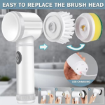 Magic Brush Wireless Battery Cleaning Brush Bathtub Tile Professional Cleaning Brush Rechargeable - Image 3