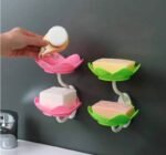 Lotus Flower Wall-Mounted Soap Holder – Self-Draining Bathroom & Kitchen Organizer – pack of 1 - Image 4