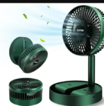 Rechargeable Green Desk Fan With Base & Foldable Design - Image 8