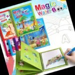 Magic Water Coloring Book For Toddlers Reusable Water Painting Book With 1 Pen Educational Travel Toy | 8 pages (Random Design) - Image 5