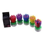 Melody Birthday Candle Musical Flower Candle With Rotating Petals Colorful Flames And Happy Birthday Tune For Celebrations (Large Size) - Image 3