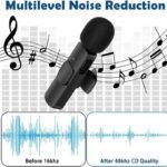 2K11 2 IN 1 Collar Wireless Microphone Iphone/Android & Type C Supported - Image 5