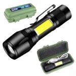Metal COB Flashlight Torch | Mini LED Rechargeable Work Light | Emergency Penlight | Portable Pocket Torch | Waterproof - Image 5