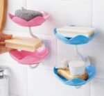 Lotus Flower Wall-Mounted Soap Holder – Self-Draining Bathroom & Kitchen Organizer – pack of 1