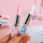 Lipstick Gel Pen Colorful Cute Black Ink Pen – 1 pc (random colors) - Image 6
