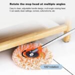 Long-Handle Telescopic Cleaning Mop – 360° Rotating Microfiber Dust Mop with Detachable Head - Image 4