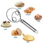 Manual Non Stick Steel Flour Cream Mixer Beater | Dough Whisk Mixer, Kitchen Baking Blender Tool - Image 2