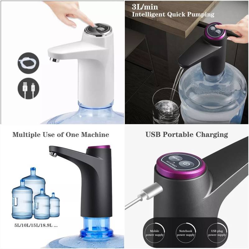 inbound618427965887938255 Mclassic MD-03 Touch Intelligent Electric Water Pump – Rechargeable Automatic Dispenser For Bottled Water With One-Touch Operation (Random Color) - Image 1