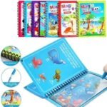 Magic Water Coloring Book For Toddlers Reusable Water Painting Book With 1 Pen Educational Travel Toy | 8 pages (Random Design) - Image 2