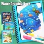 Magic Water Coloring Book For Toddlers Reusable Water Painting Book With 1 Pen Educational Travel Toy | 8 pages (Random Design) - Image 4