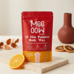 Meeoow Club 10 Min Painless Body Wax – Orange Hair Removal Powder for Smooth Skin – 100g