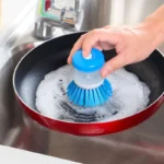 Mini Kitchen Liquid Dish Cleaning Brush | Scrubber Tool, Oil-Resistant, Scrubbing Sponge Remove Stains (Random color) - Image 5