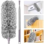 Microfiber Fan Duster | Telescopic Extendable Gray Duster | 360 Flexible Dirt & Dust Duster For Home Office Use | Micro Fiber Duster - Image 4