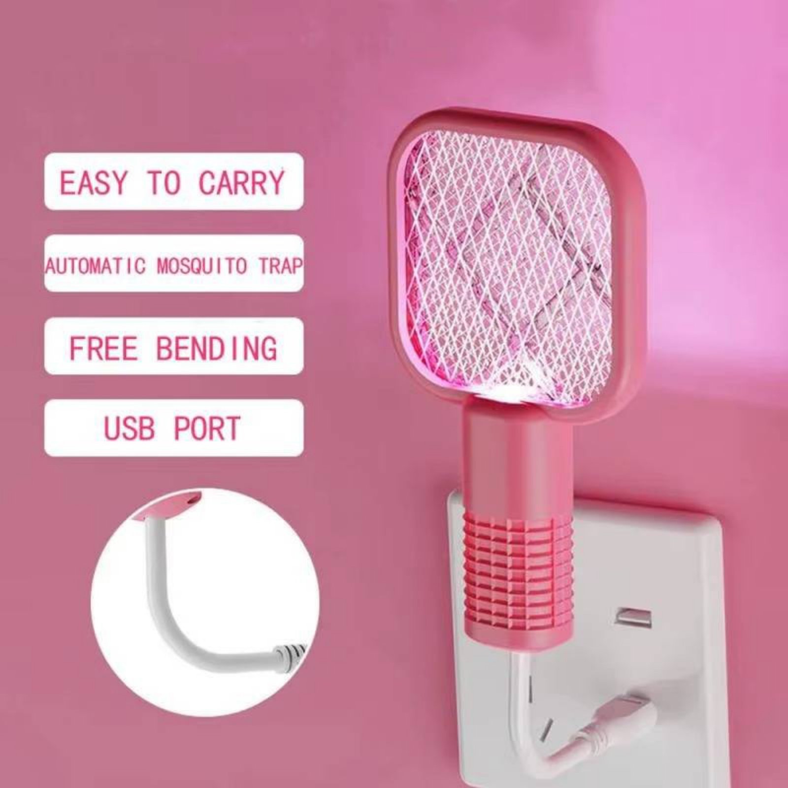 inbound4078968232895980493 Mini USB Rechargeable Mosquito Racket with UV Light | Electric Bug Zapper & Fly Swatter - Image 1