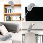 Microfiber Fan Duster | Telescopic Extendable Gray Duster | 360 Flexible Dirt & Dust Duster For Home Office Use | Micro Fiber Duster - Image 5