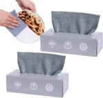 Microfiber Cleaning Cloth Pack Of 20 | Tissue Box Packing Microfiber Cleaning Towel Multi-Purpose Cloths for Kitchen, Car, Home & Professional Cleaning Use | Random Color - Image 2